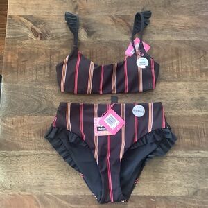 Hurley Hello Kitty Limited Edition Striped Bikini